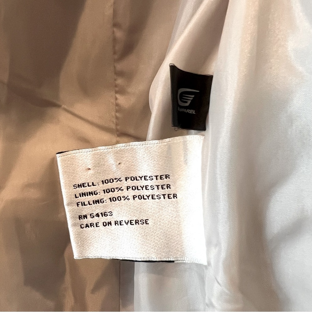 Kenneth Cole Quilted mixed pattern asymmetrical front zip trench coat with belt - Picture 10 of 10